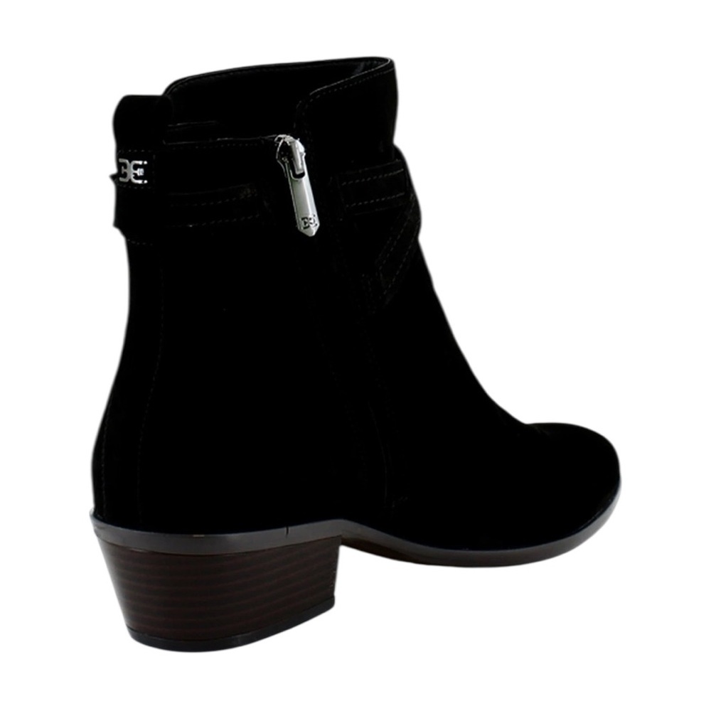Sam Edelman Patty Black Suede Leather Ankle Boots Zip Buckle Boots 6M / 7.5M - Picture 11 of 13